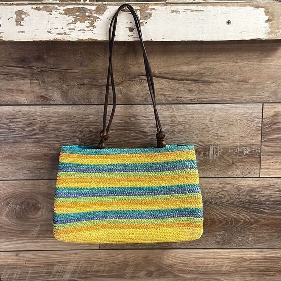 NWOT Wheat Straw Ladies Purse, Yellow - Picture 7 of 10